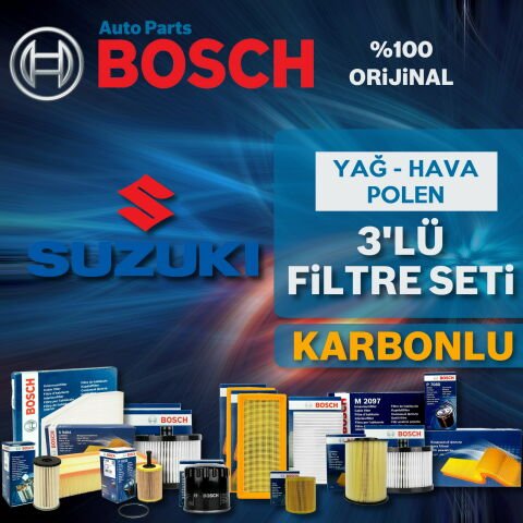 Bosch Suzuki Vitara 1.6 Benzin Filtre Bakım Seti 2015-2020 3KP