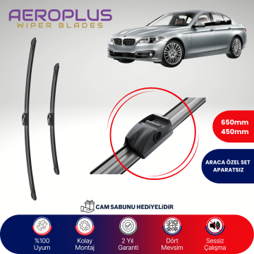 Aeroplus BMW 5 Serisi F10 2010-2016 Muz Silecek Takımı