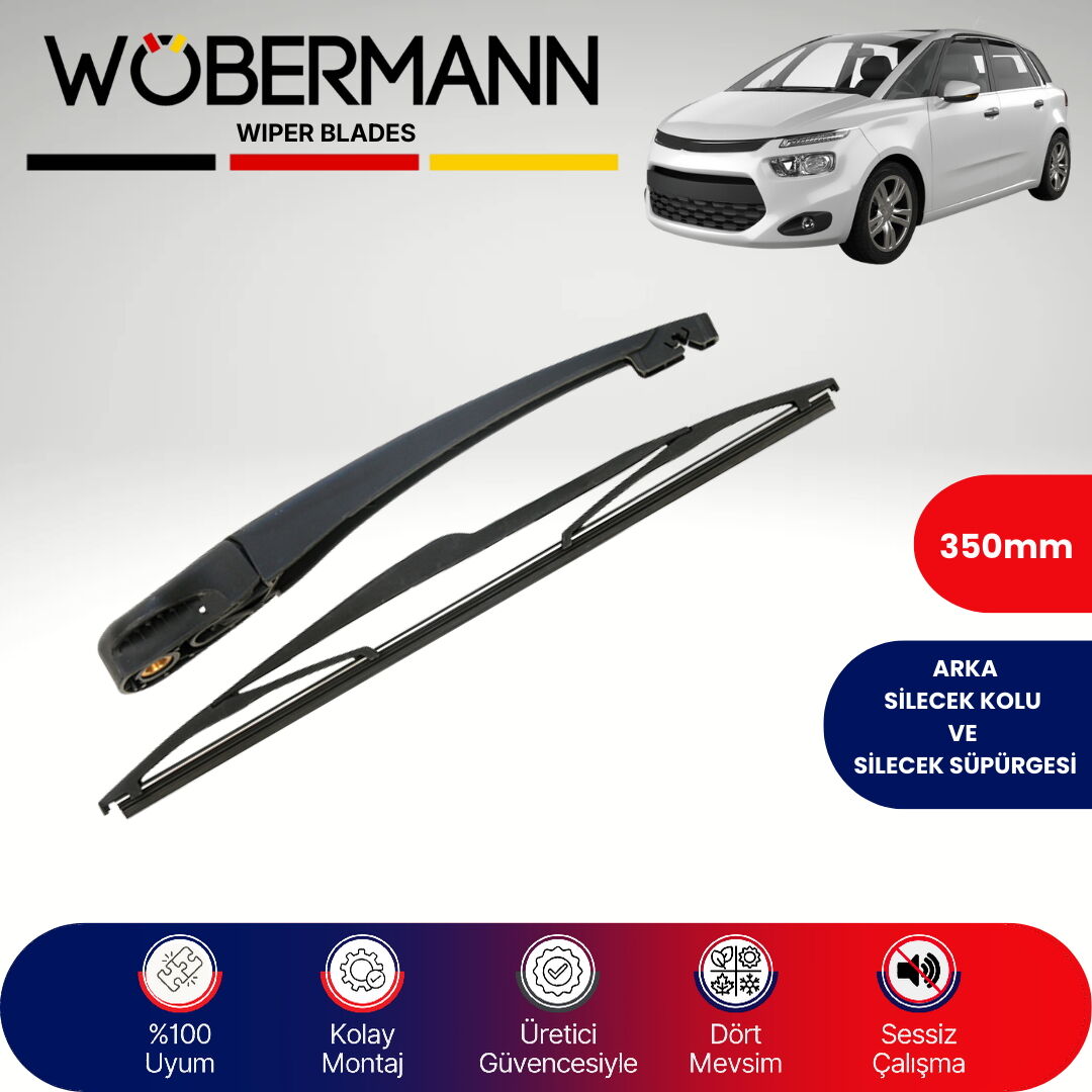 Wöbermann Citroen C4 Picasso B78 2013-2023 Arka Silecek Kolu ve Süpürgesi Komple