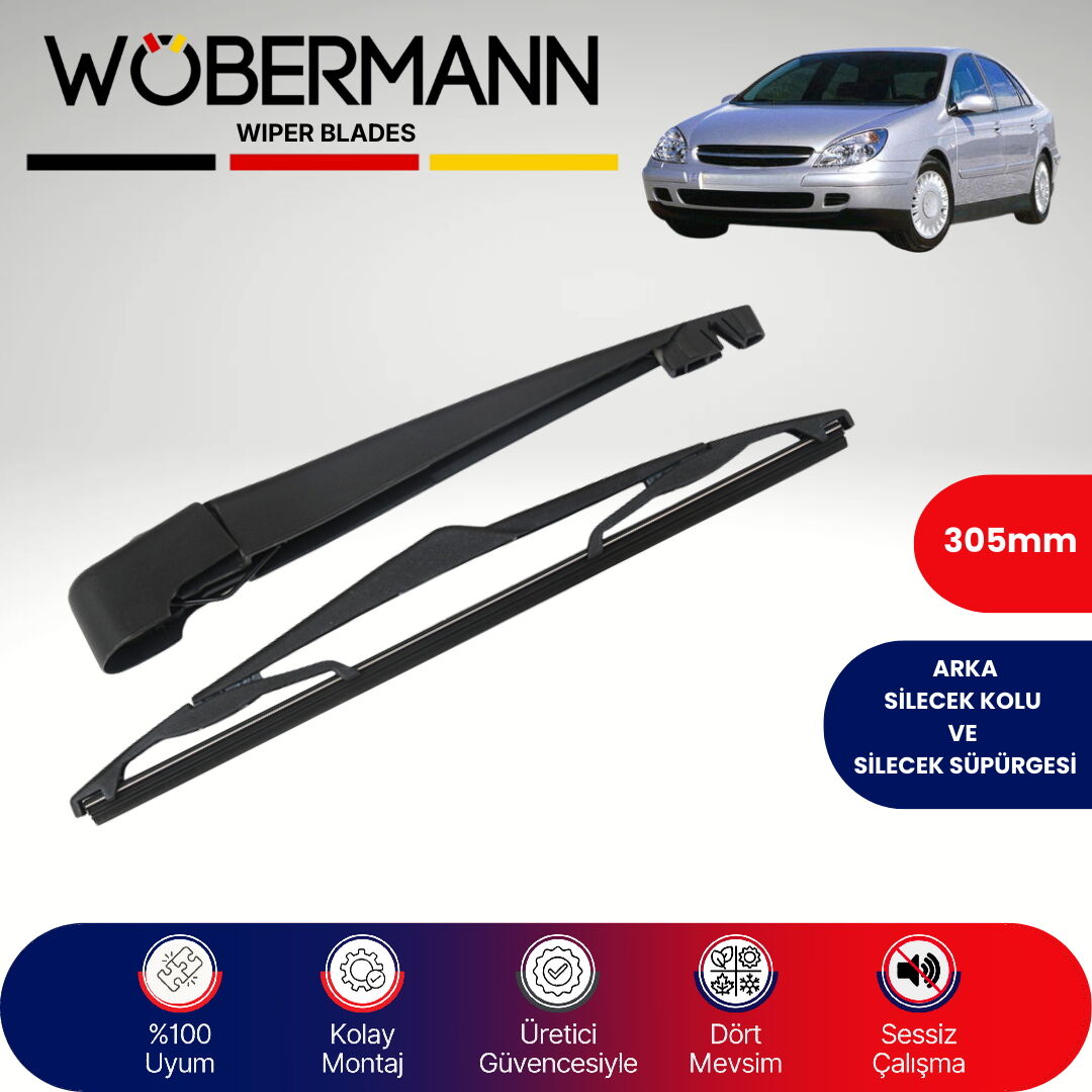 Wöbermann Citroen C5 2002-2009 Arka Silecek Kolu ve Süpürgesi Komple