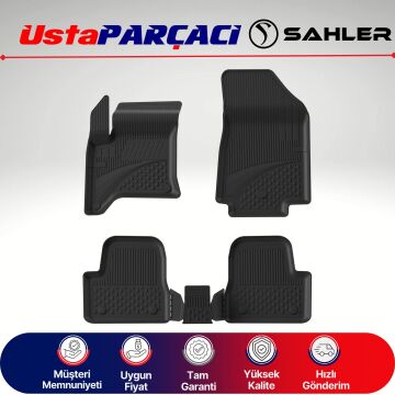 Sahler Opel Corsa F Hybrid 2026 ve+ Uyumlu Araca Özel 4.5D Havuzlu Oto Paspas (5 Parça) Siyah