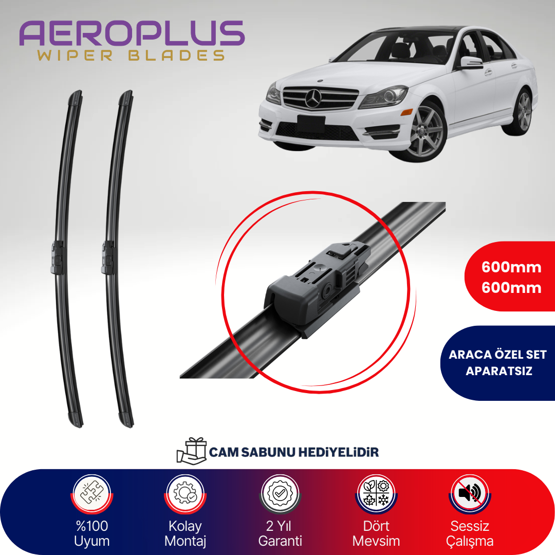 Aeroplus Mercedes C Serisi W204 2013-2014 Muz Silecek Takımı