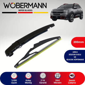 Wöbermann Citroen C5 Aircross 2018-2024 Arka Silecek Kolu ve Süpürgesi Komple