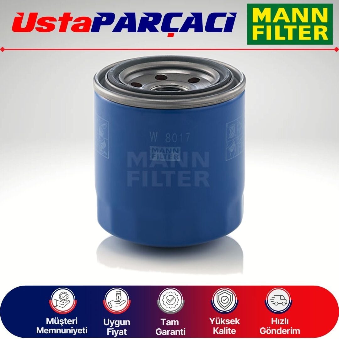 Mann-Filter Kia Ceed 1.4 Benzinli Yağ Filtresi 2016-2017 W8017 MD352626