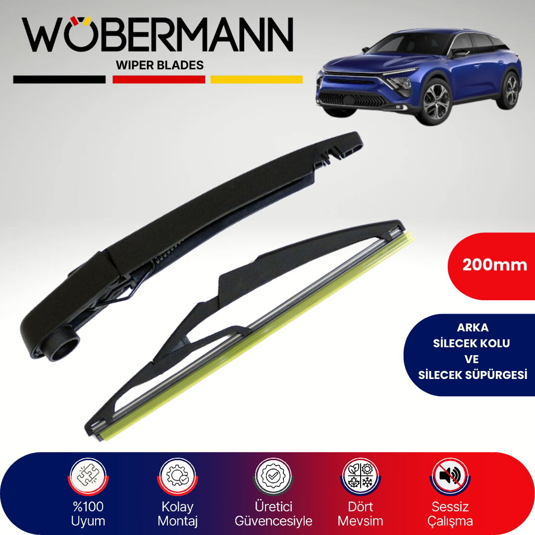 Wöbermann Citroen C5 X III 2018-2024 Arka Silecek Kolu ve Süpürgesi Komple