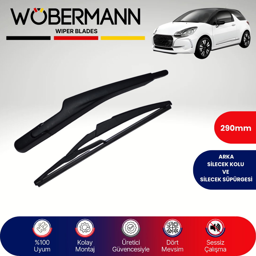 Wöbermann Citroen Ds3 2009-2015 Arka Silecek Kolu ve Süpürgesi Komple