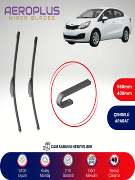 Aeroplus Kia Rio 2011-2017 Muz Silecek Takımı