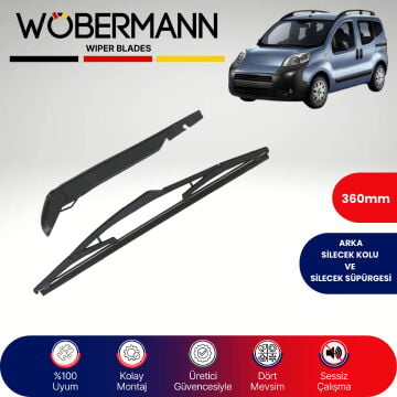 Wöbermann Citroen Nemo Çift Kapı 2008-2018 Arka Silecek Kolu ve Süpürgesi Komple