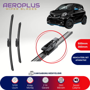 Aeroplus Smart Fortwo 2015-2020 Muz Silecek Takımı