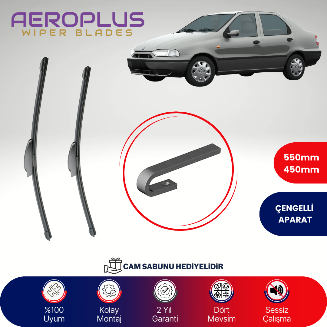 Aeroplus Fiat Siena 1997-2001 Muz Silecek Takımı