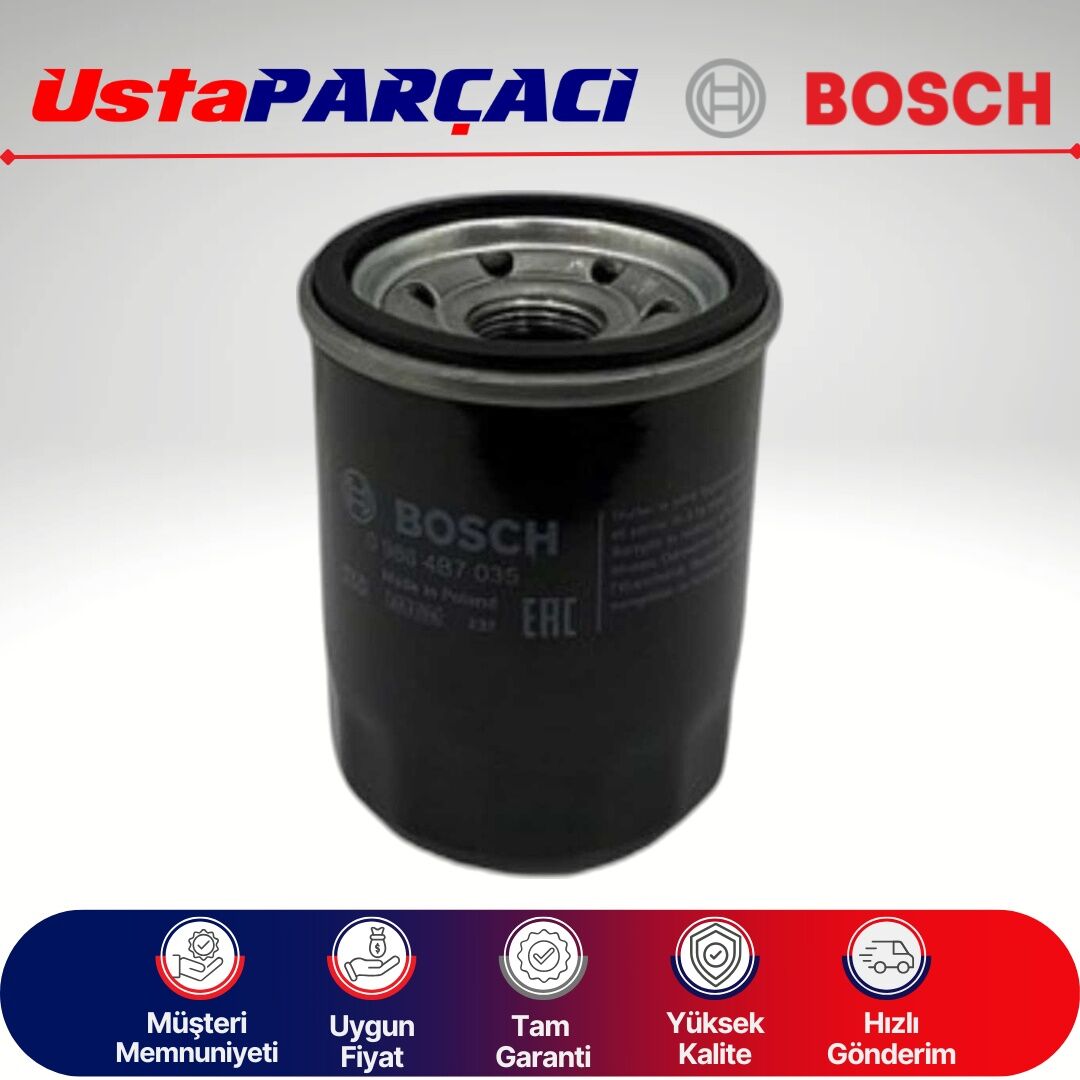 Bosch Honda Crz 1.5 Hybrid Yağ Filtresi 2011-2013 09864B7035 F026407357 P7357 15400-PLC-004
