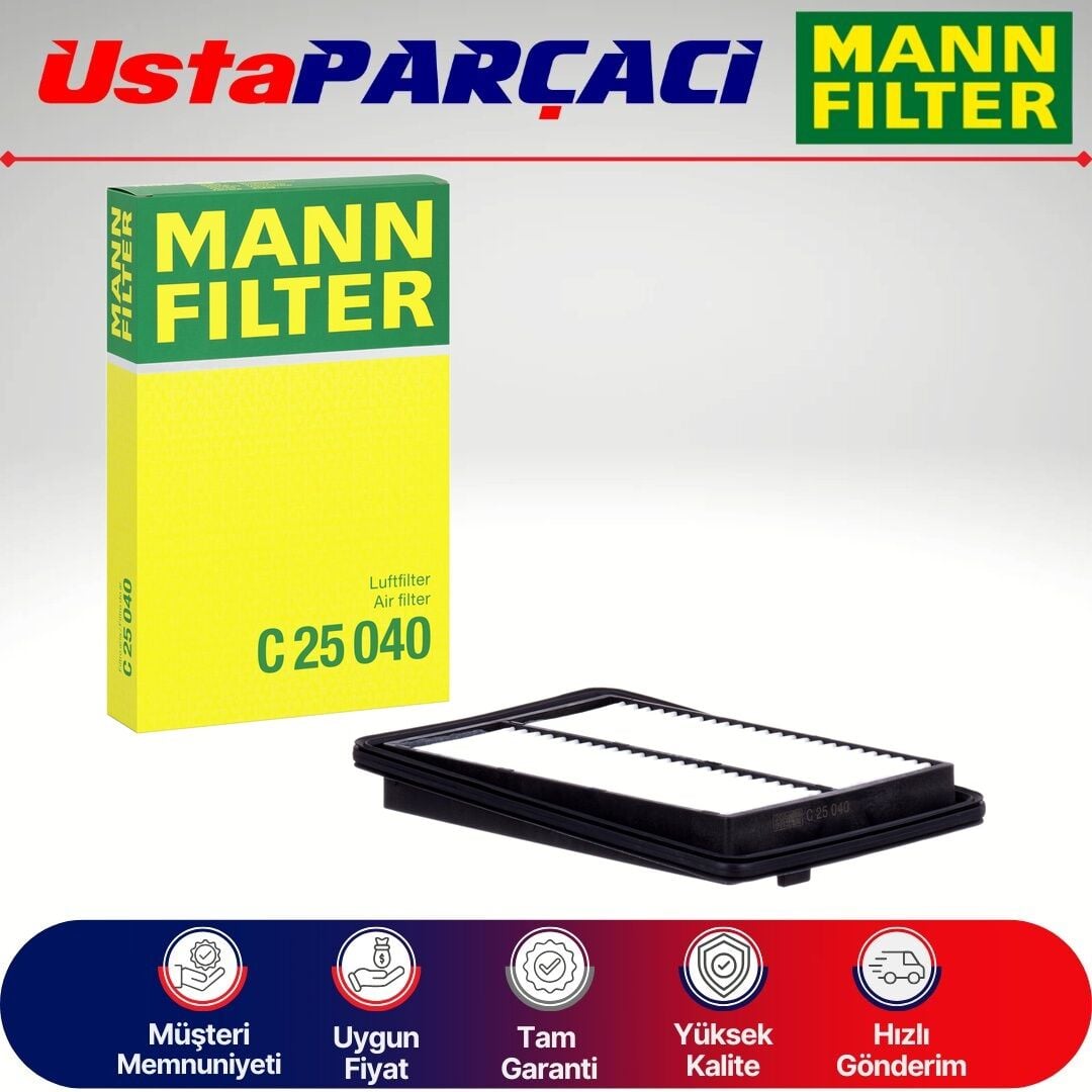 Mann-Filter Nissan Qashqai 1.6 Dci Dizel Hava Filtresi 2014-2019 C25040 165464BA1A