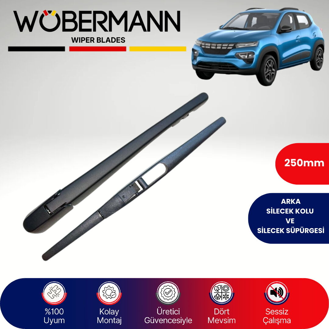 Wöbermann Dacia Spring 2020-2024 Arka Silecek Kolu ve Süpürgesi Komple