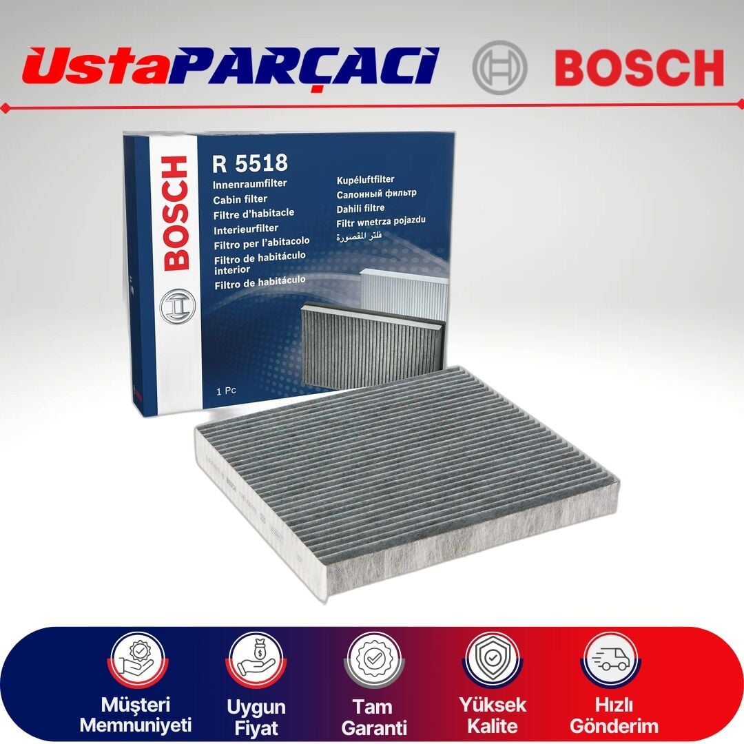 Bosch Honda Civic Fd6 Fb7 Karbonlu Polen Filtresi 2007-2016 1987435518
