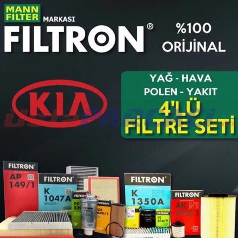Filtron Kia Sorento 2.5 Crdi 140hp Filtre Bakım Seti 2003-2006 4NP