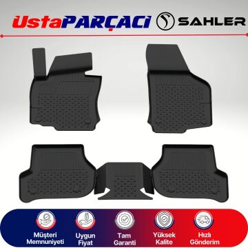 Sahler Seat Altea Xl 2004-2015 Uyumlu Araca Özel 4.5D Havuzlu Oto Paspas (5 Parça) Siyah