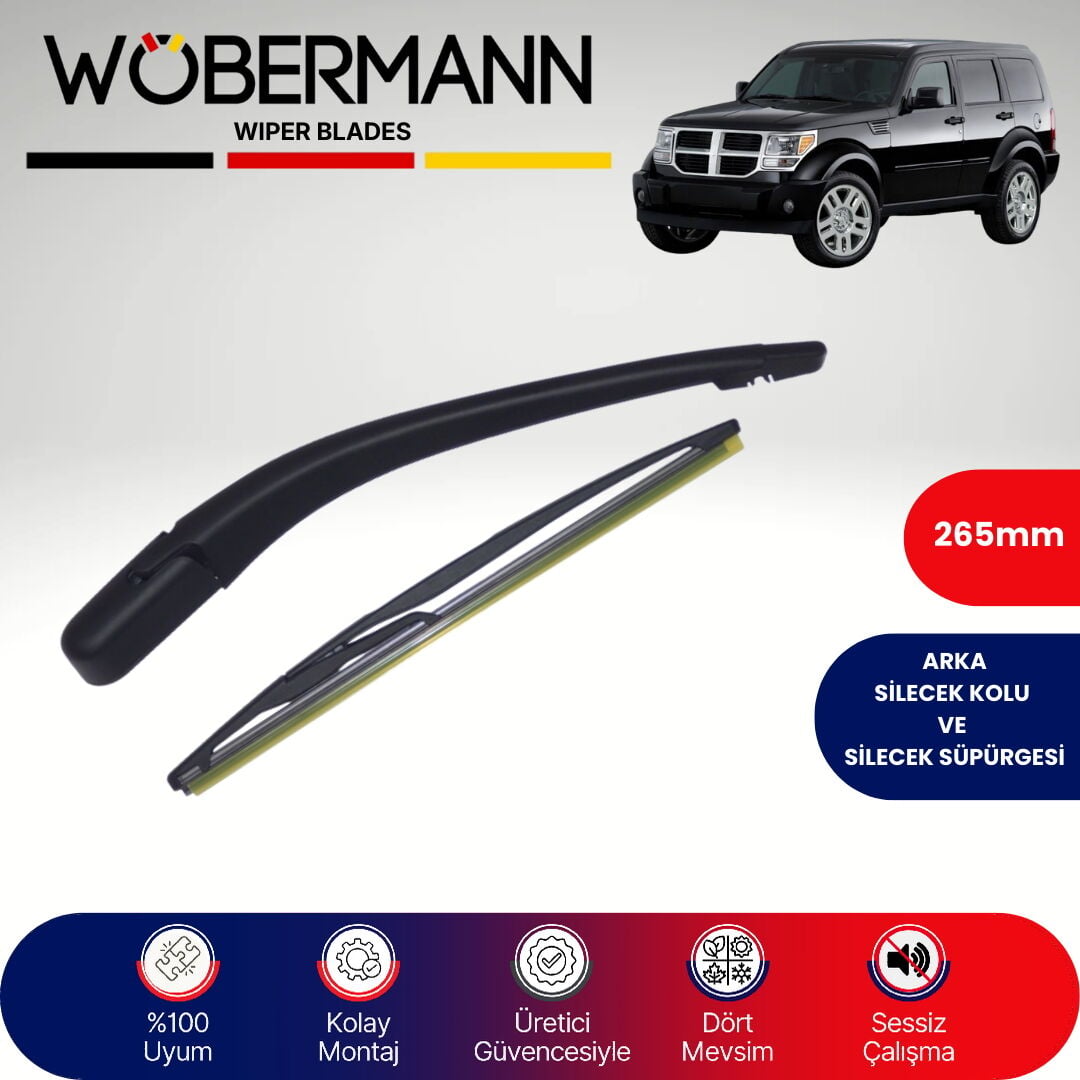 Wöbermann Dodge Nitro 2007-2009 Arka Silecek Kolu ve Süpürgesi Komple
