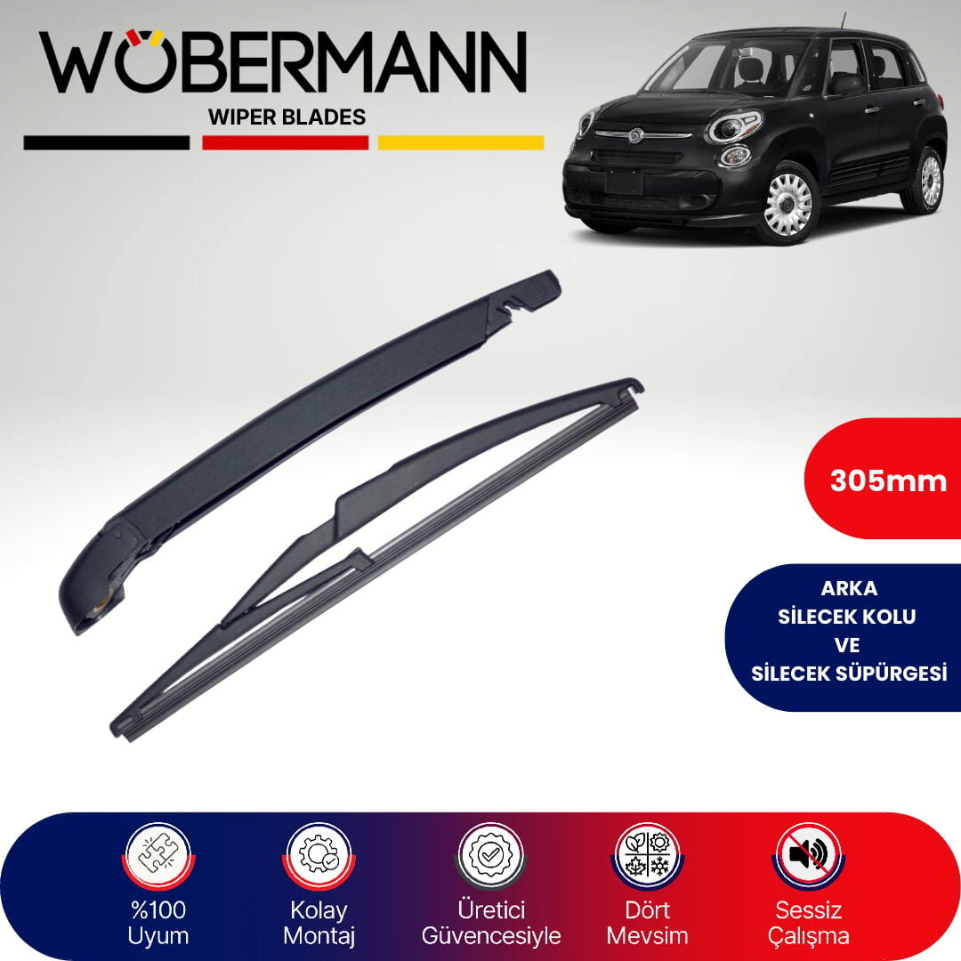 Wöbermann Fiat 500L 2012-2022 Arka Silecek Kolu ve Süpürgesi Komple