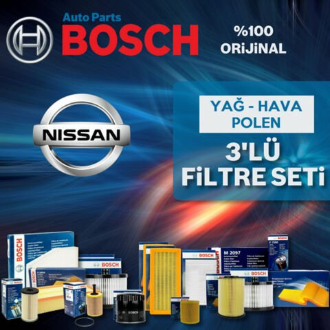 Bosch Nissan Micra K13 1.2 DIG-S Filtre Bakım Seti 2011-2018 3NP