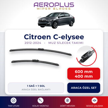 Aeroplus Citroen C-elysee 2012-2024 Muz Silecek Takımı