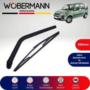 Wöbermann Fiat Doblo Çift Kapı 2000-2010 Arka Silecek Kolu ve Süpürgesi Komple