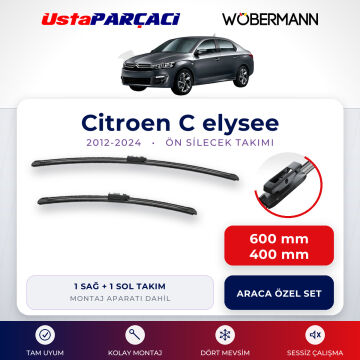 Wöbermann + Niken Citroen C-Elysee Muz Silecek Takımı 2012-2024