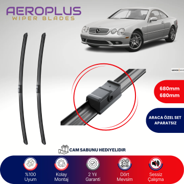 Aeroplus Mercedes CL Serisi W215 2000-2006 Muz Silecek Takımı
