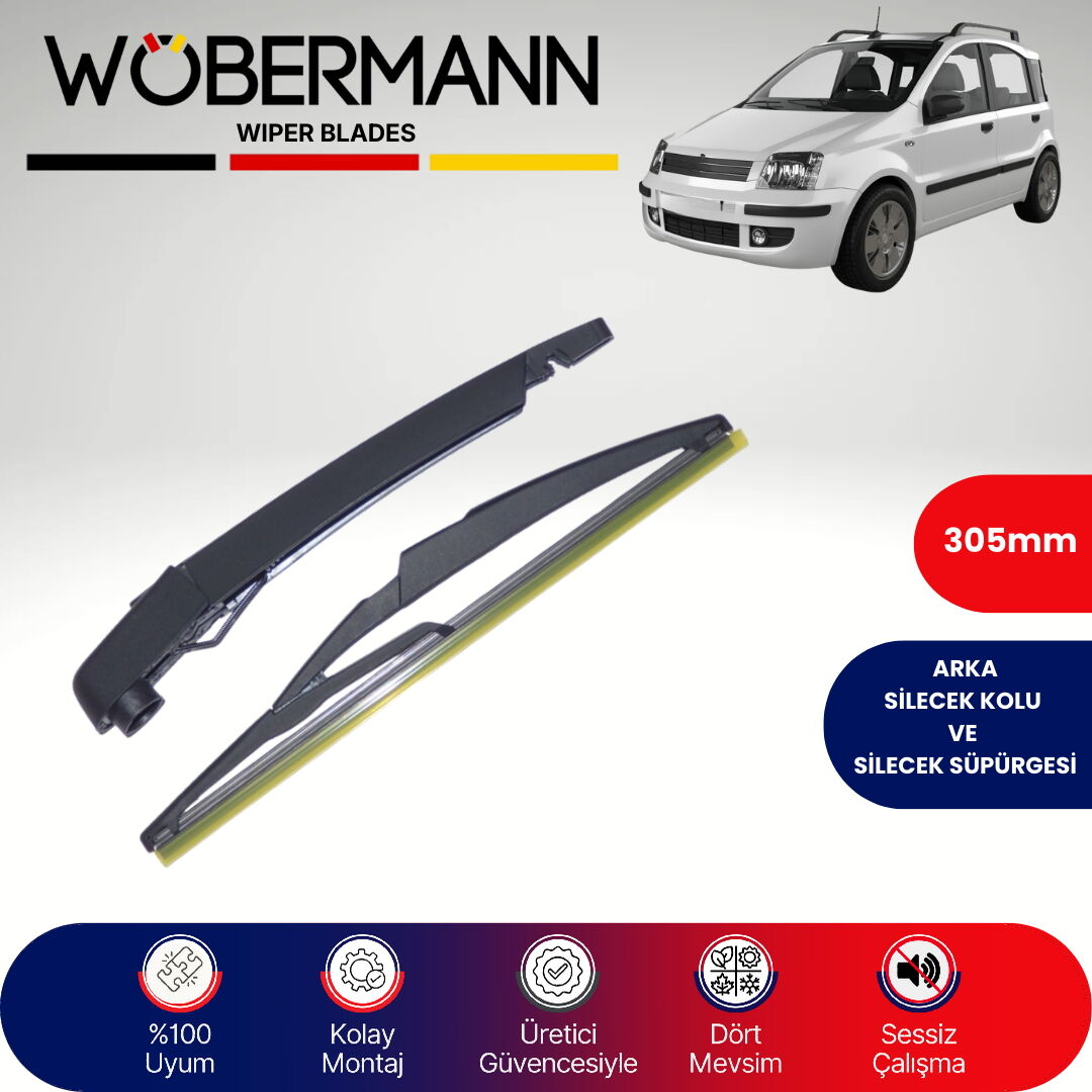 Wöbermann Fiat Panda 2012-2022 Arka Silecek Kolu ve Süpürgesi Komple