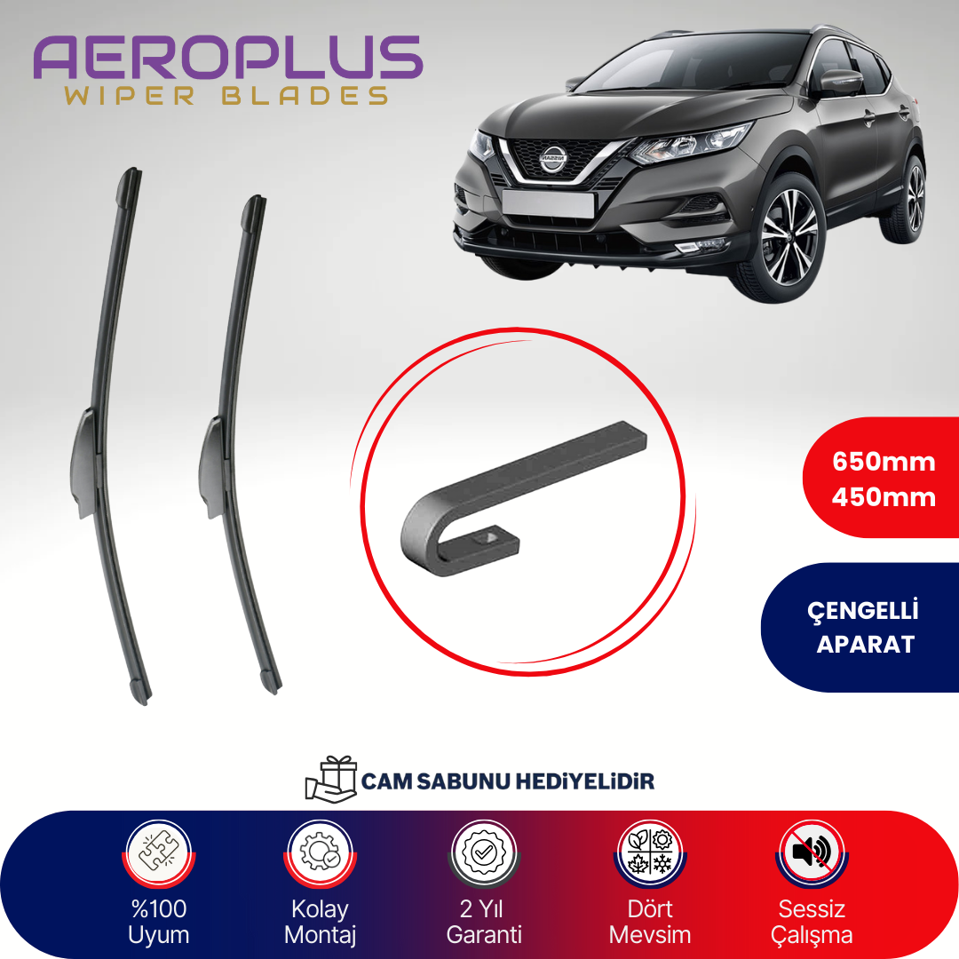 Aeroplus Nissan Qashqai 2014-2020 Muz Silecek Takımı