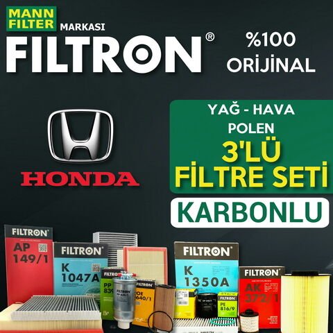 Filtron Honda Civic 1.6 FD6 Filtre Bakım Seti 2007-2012 3KP