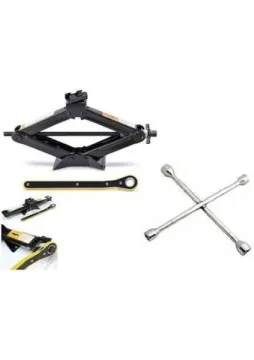 Sentinel Akordiyon Cırcırlı Kriko 1.5 Ton + 4'lü Bijon Anahtarı Set