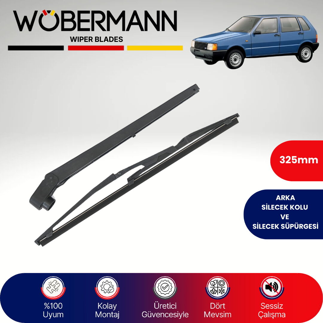 Wöbermann Fiat Uno 1983-1995 Arka Silecek Kolu ve Süpürgesi Komple
