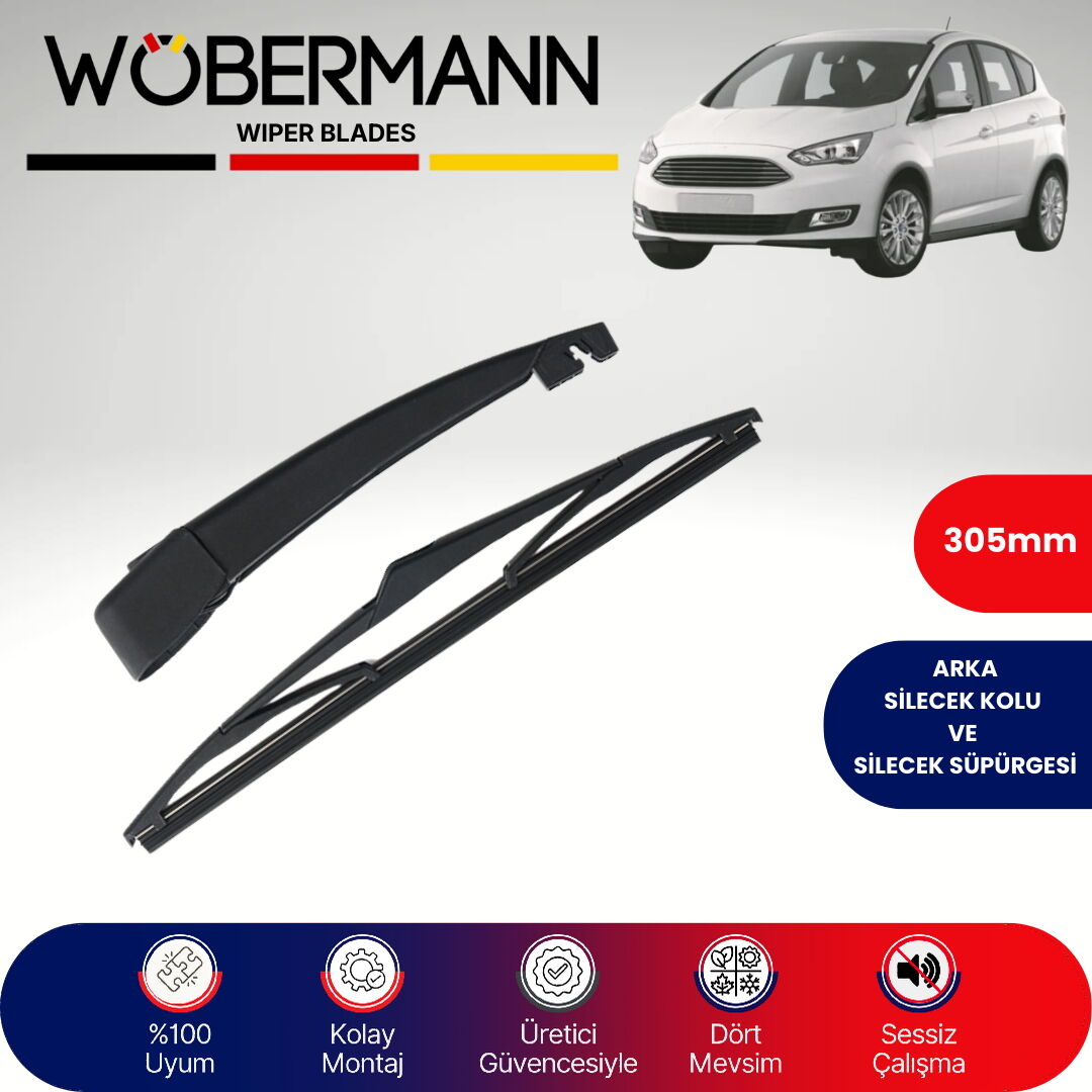 Wöbermann Ford C-Max 2012-2018 Arka Silecek Kolu ve Süpürgesi Komple