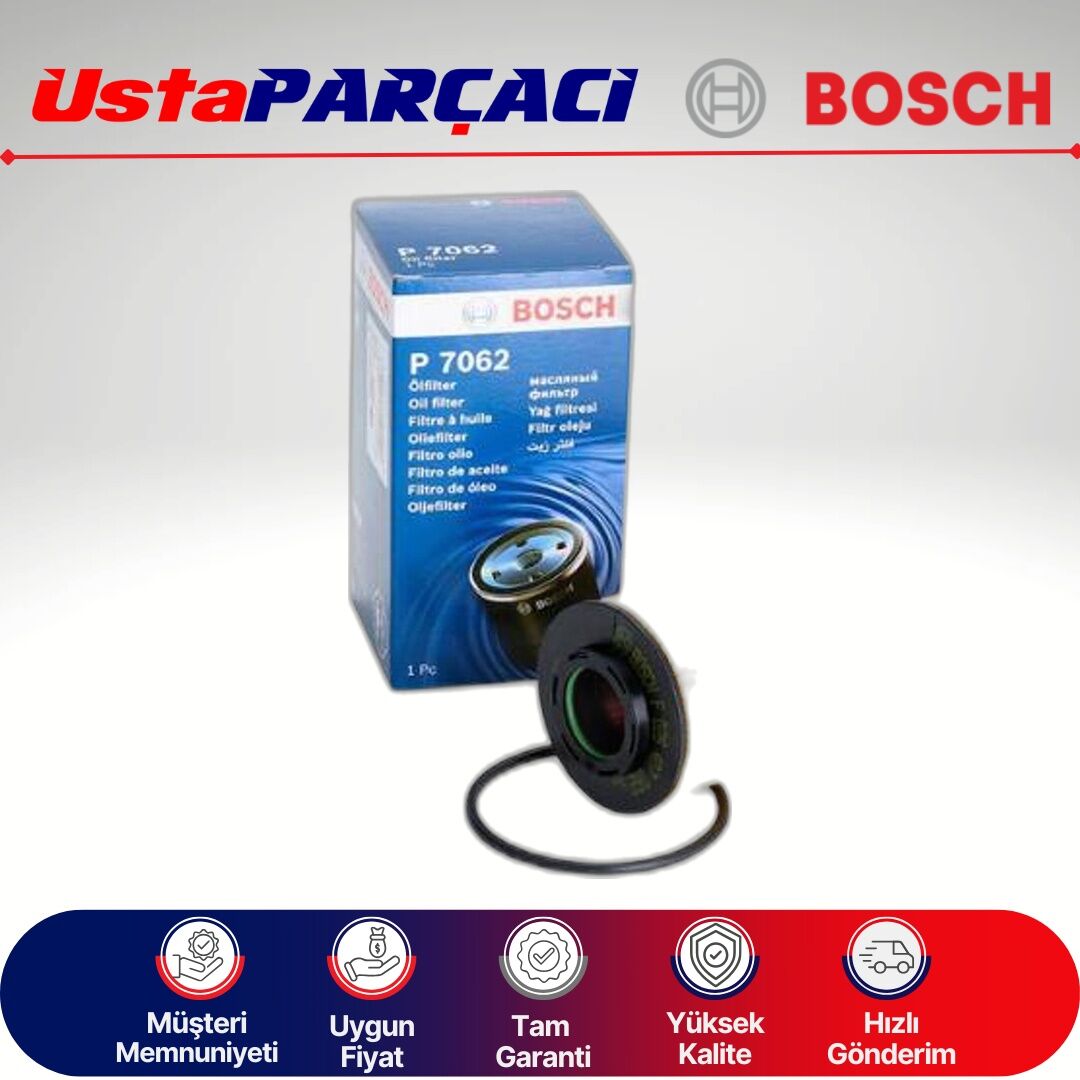 Bosch Hyundai Accent Era 1.5 Crdi Yağ Filtresi 2006-2008 F026407062 09864B7027 PM027 26320-2A001