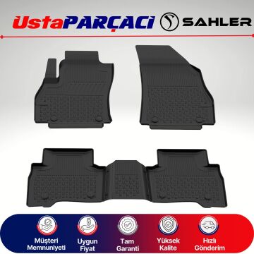 Sahler Peugeot Bipper 2007+ Uyumlu Araca Özel 4.5D Havuzlu Oto Paspas (5 Parça) Siyah