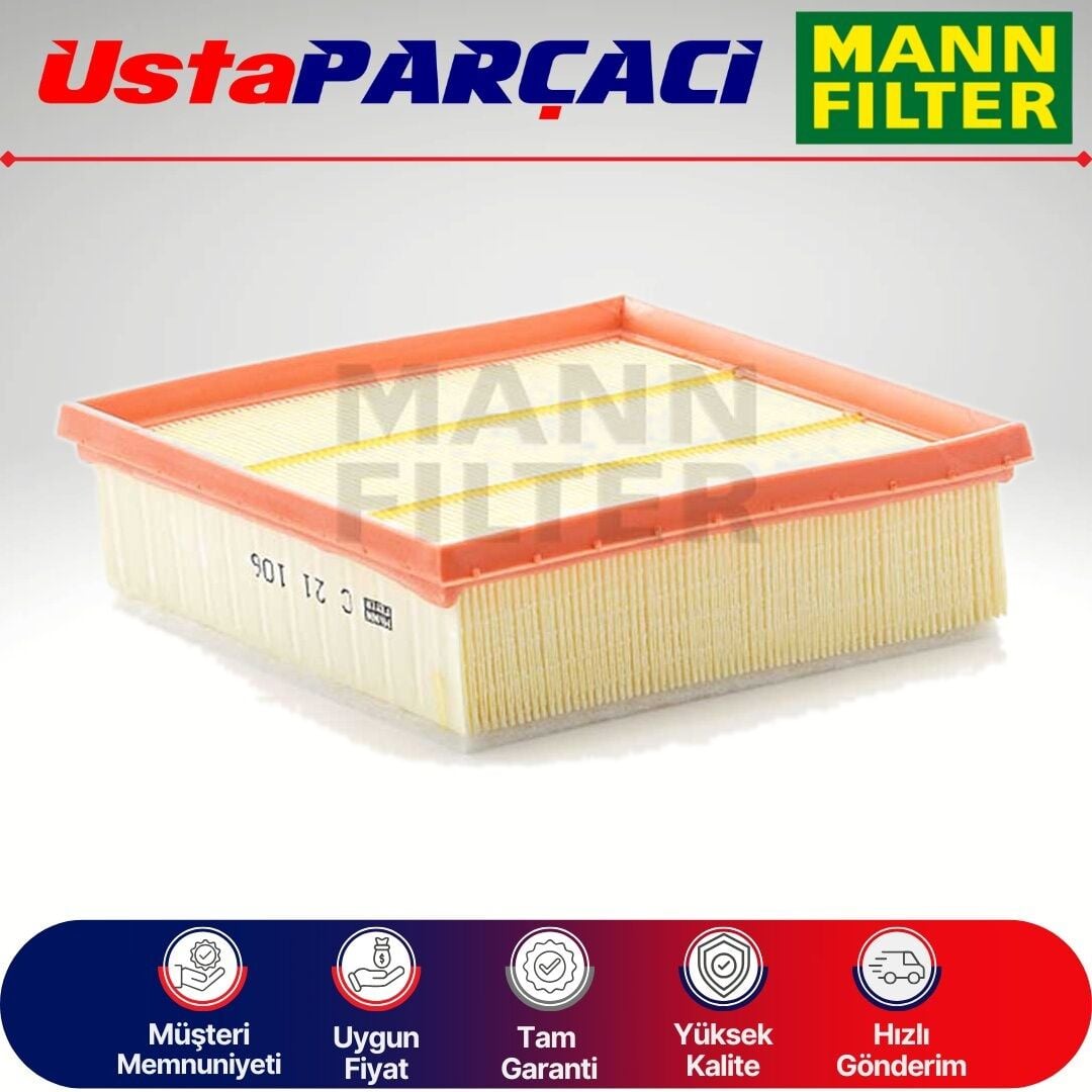 Mann-Filter Opel Corsa D 1.3 Cdti Euro4 Dizel Hava Filtresi 2007-2011 C21106 55184295
