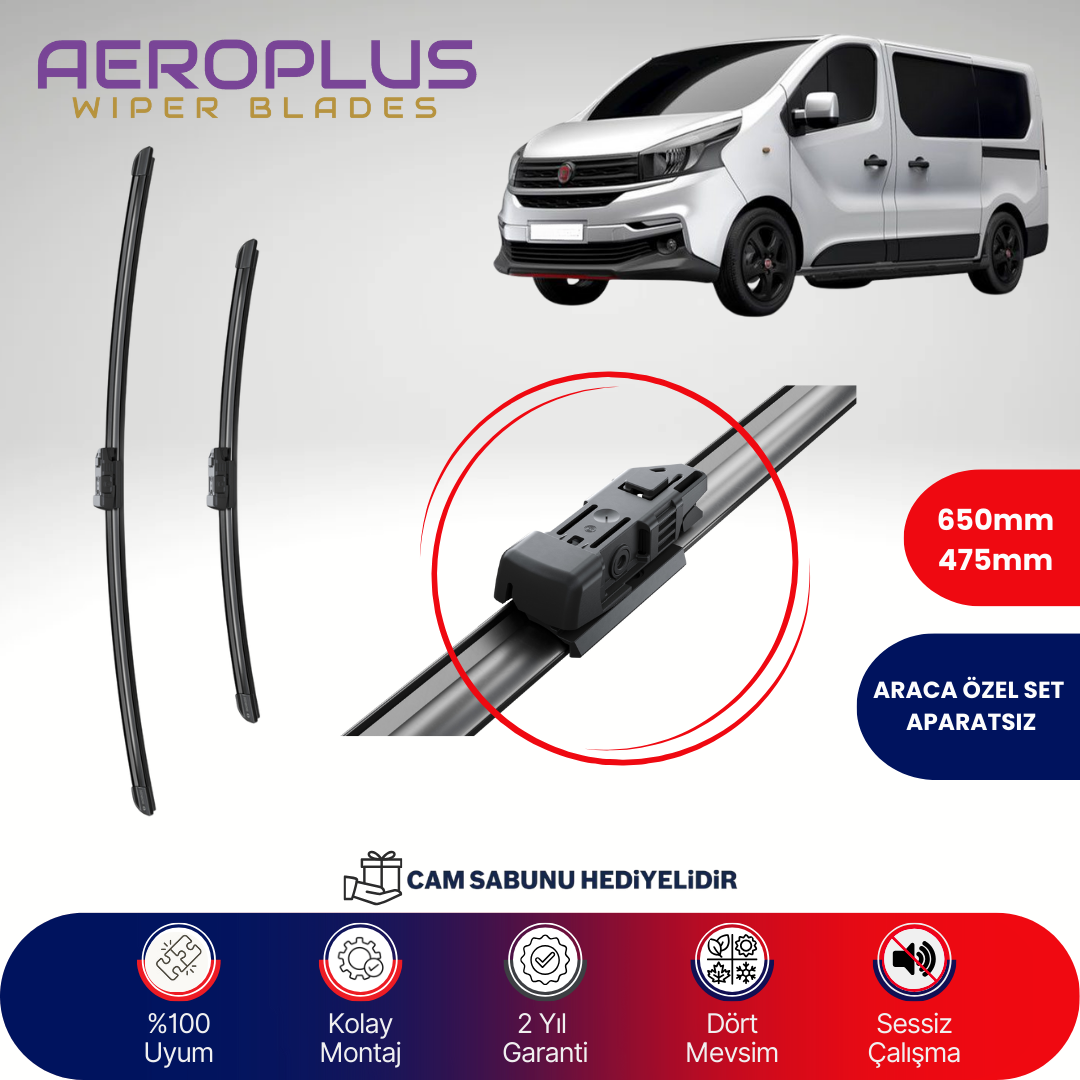 Aeroplus Fiat Talento 2016-2021 Muz Silecek Takımı