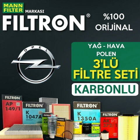 Filtron Opel Astra J 1.3 Cdti Filtre Bakım Seti 2009-2015 3KP