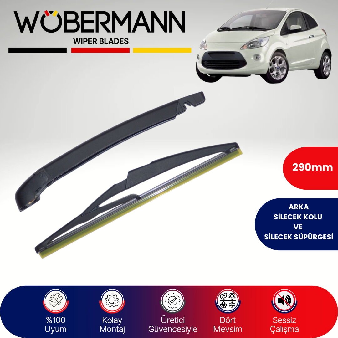 Wöbermann Ford Ka 2 2008-2016 Arka Silecek Kolu ve Süpürgesi Komple