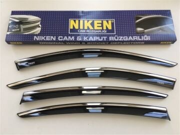 Niken Renault Clio 4 2013-2018 Kromlu Cam Rüzgarlığı 4'lü