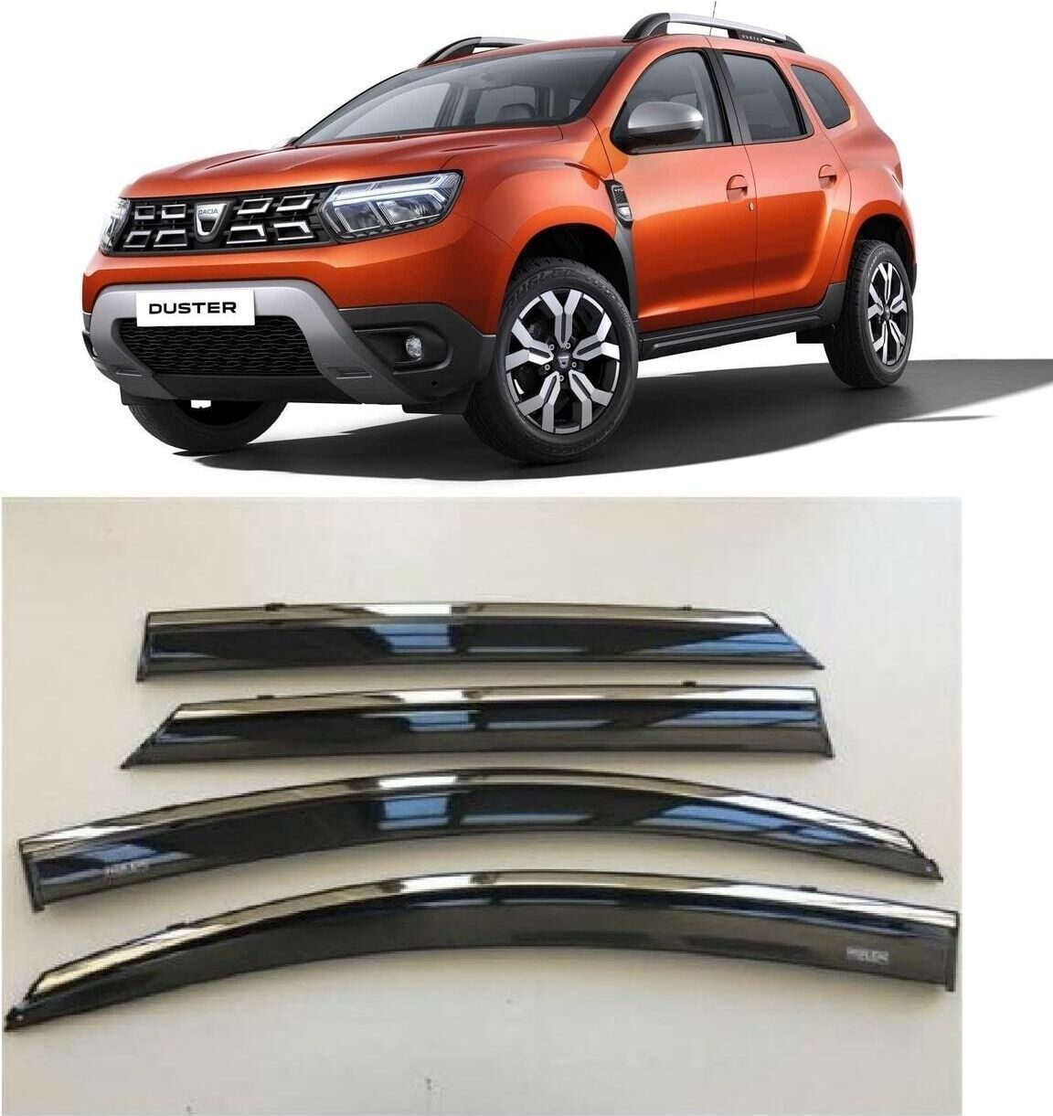 Niken Dacia Duster Kromlu Cam Rüzgarlığı Krom Rüzgarlık 2018-2023