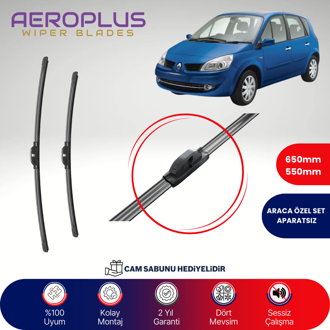 Aeroplus Renault Scenic 2 2003-2004 Muz Silecek Takımı