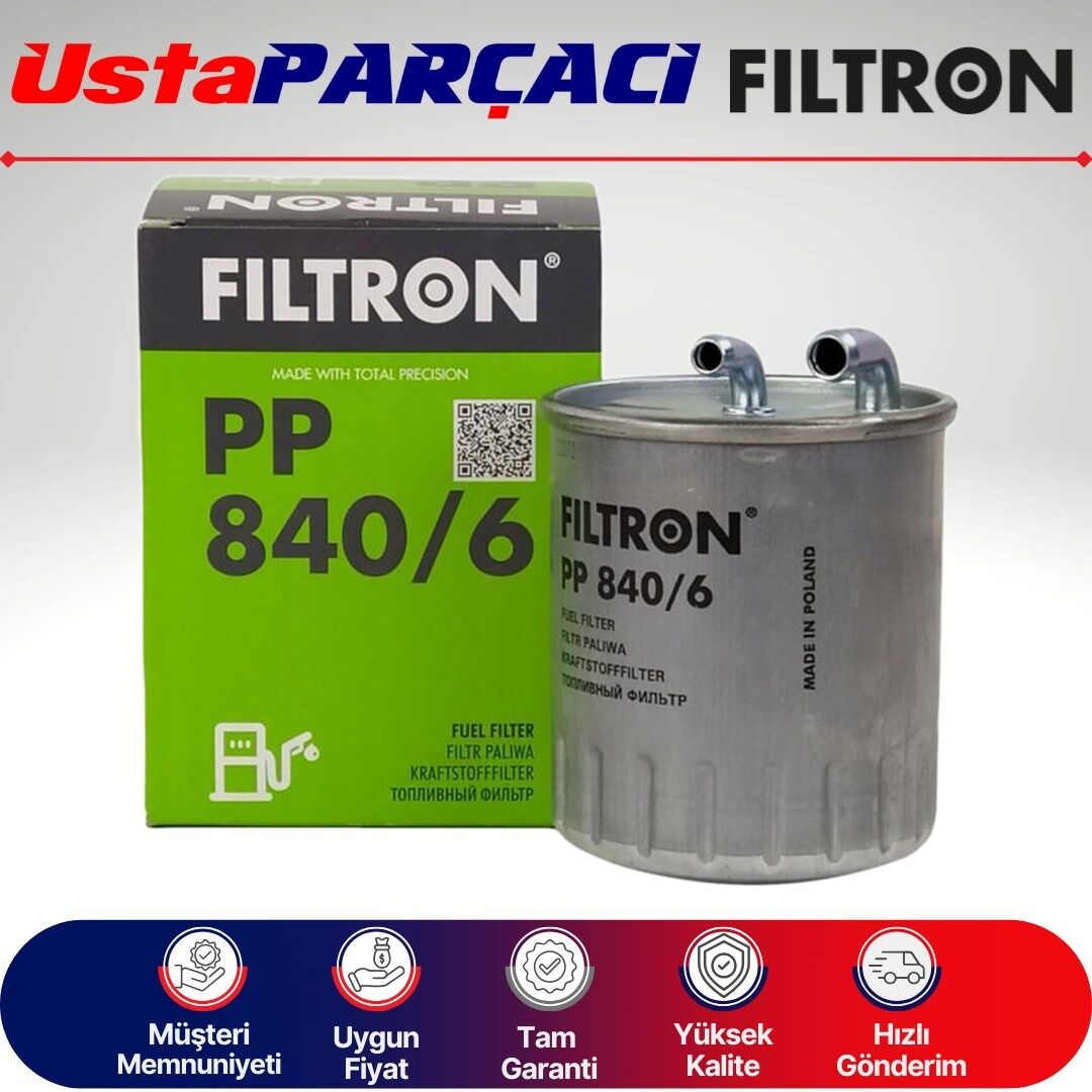Filtron Mercedes C Serisi W203 C220 Cdi Om646 Yakıt Filtresi 2003-2007 PP840/6 6460920001