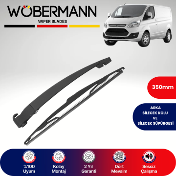 Wöbermann Ford Transit Custom (Fıskiyeli ) 2013-2023 Arka Silecek Kolu ve Süpürgesi Komple