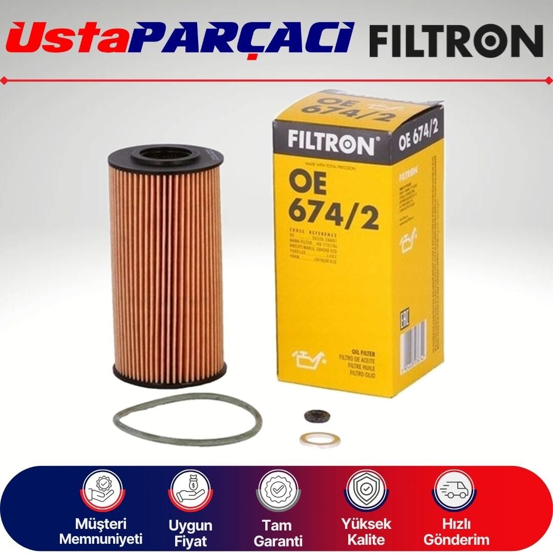 Filtron Kia Cerato 1.5 Crdi Dizel Yağ Filtresi 2005-2007 OE674/2 263202A001
