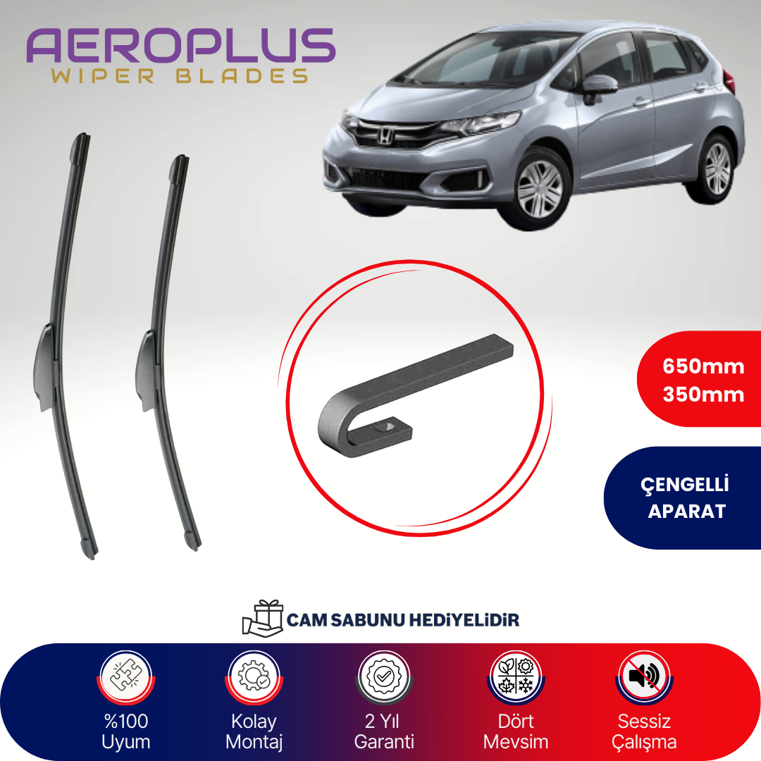 Aeroplus Honda Jazz 2015-2020 Muz Silecek Takımı