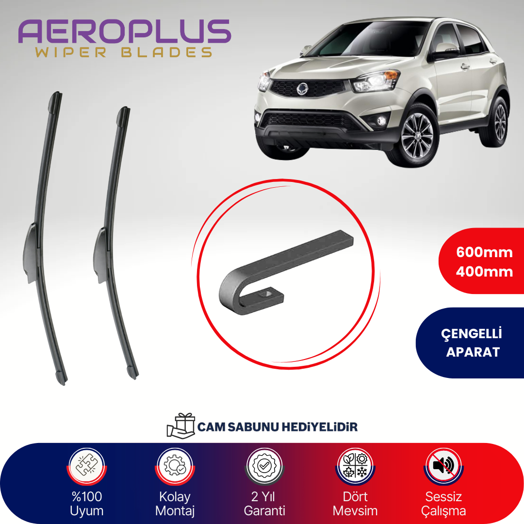 Aeroplus Ssangyong Korando 2010-2018 Muz Silecek Takımı