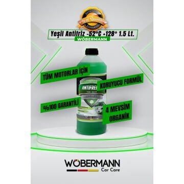 Wöbermann Yeşil Antifriz 4 Mevsim Organik -52°C 1.5 Lt.
