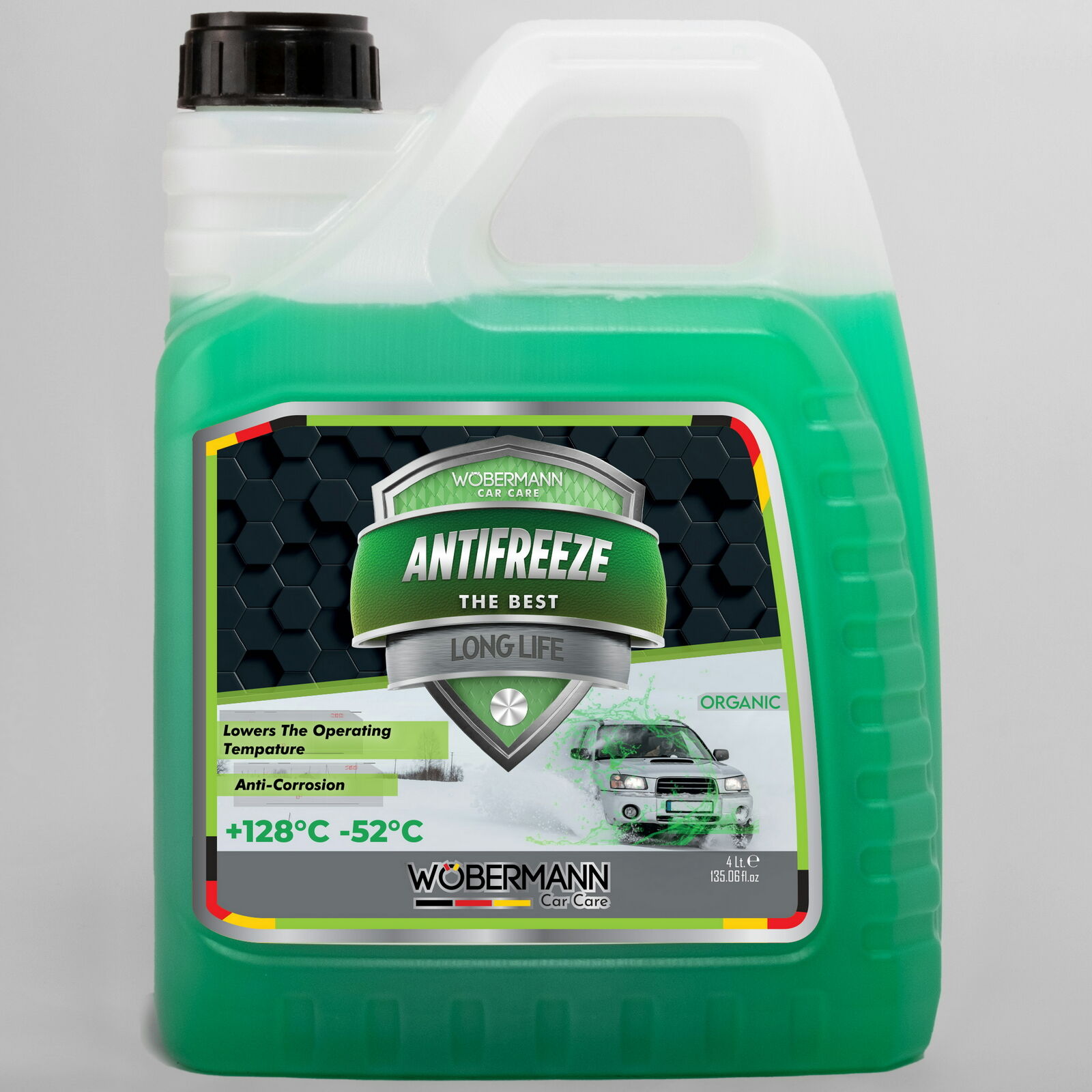 Wöbermann Yeşil Antifriz 4 Mevsim Organik -52°C 4 Lt.