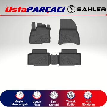 Sahler Renault Duster Hybrid 2024+ Uyumlu Araca Özel 4.5D Havuzlu Oto Paspas (5 Parça) Siyah